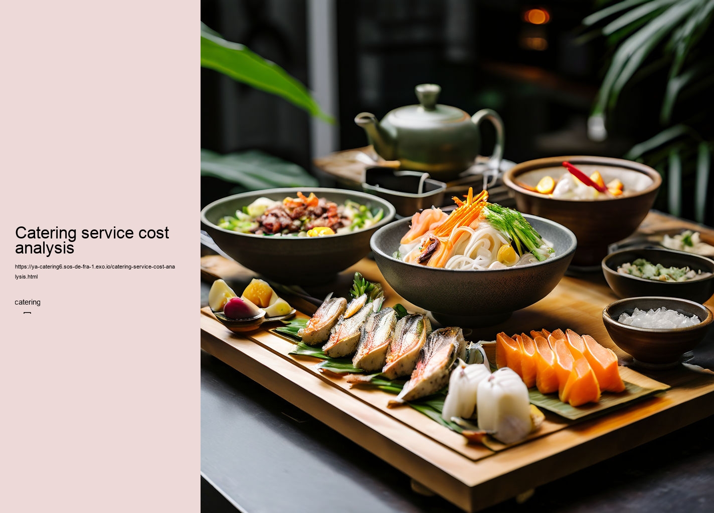 Catering service cost analysis